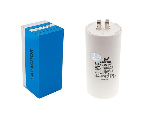 Конденсатор CBB60 80 мкФ 450V пускоробочий з клемами - конденсатори Whicepart, фото 1