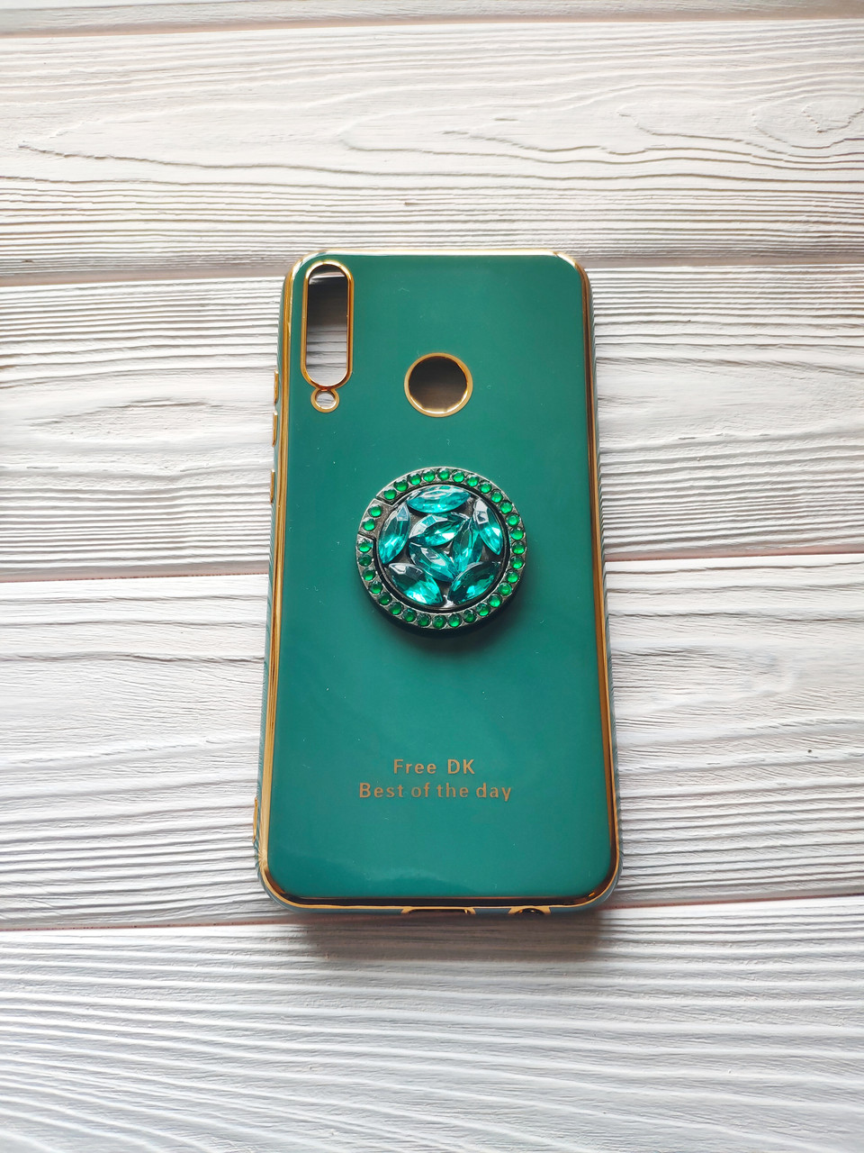 Чохол Ring Stones для Huawei P40 Lite E силіконовий Смарагдовий