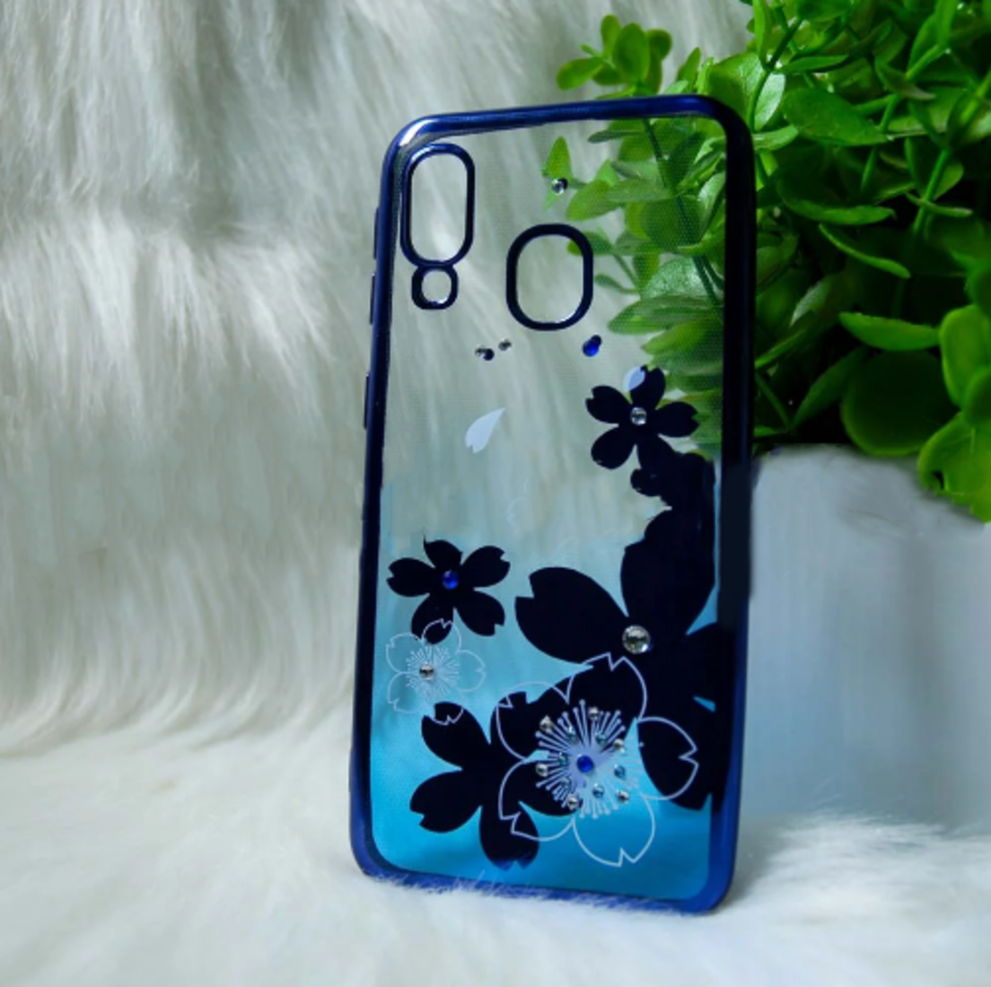 Силіконовий чохол Samsung A40 2019 "Victoria's Secrets" Синій (blue)