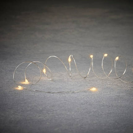 Гірлянда "Струна" срібна, "Luca Lighting", 8 м, колір теплий білий, фото 1