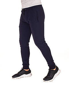 Теплі чоловічі спортивні штани на флісі WB розмір S темно-сині