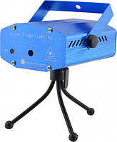 Лазерный проектор стробоскоп диско лазер UKC HJ09 2 в 1 c триногой
