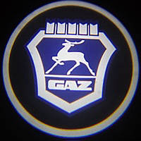 Подсветка двери лого ГАЗ. logo door GAZ.