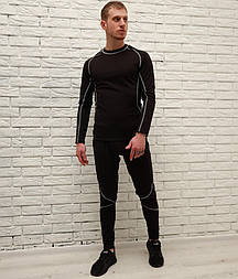 Чоловіча термобілизна Columb1a чорного кольору тепле. Живе фото. топ