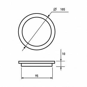 LED Світильник EUROLAMP круглий Downlight 4W 4000K, фото 3