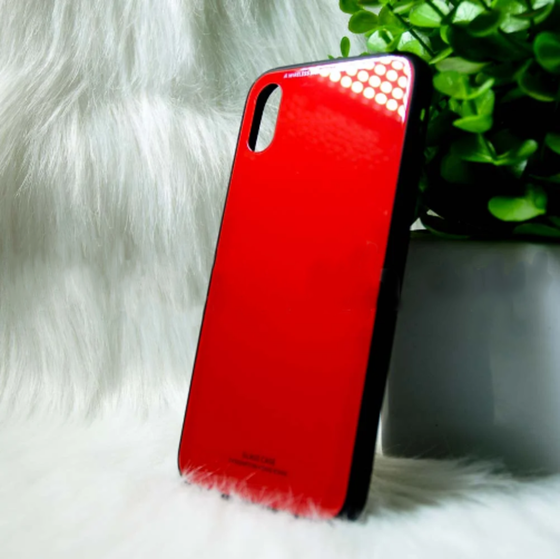 Силіконовий чохол Iphone X "Glass" Червоний (red)