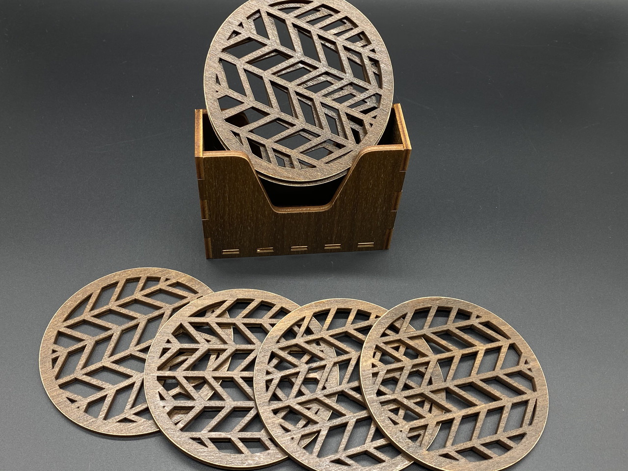 Підставки під гаряче в коробочці. Комплект 6шт. Тоновані. 10х11см, фото 1