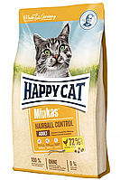 Сухой корм для кошек Хеппи Кет от комков шерсти Happy Cat Minkas Hairbol Control 10 кг