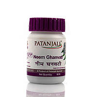 Нім Гханваті, Neem Ghanvati, Патанджалі, Neem Khan Vati, Patanjali, 60 таб очищення лімфи, шкіри