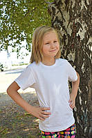 Детская белая футболка для девочки бейка 4 рост 80