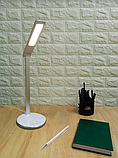 Настільна LED-лампа сенсорна з бездротовим заряджанням телефона, LED-світильник, Білий, фото 2