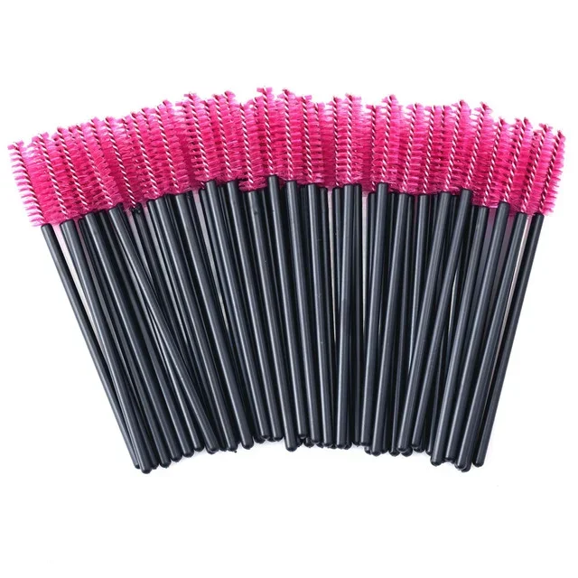 Щіточка-гребінець для брів та вій пряма, рожева