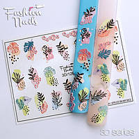 3D-Декор для дизайна ногтей Листочки - 3D наклейки для дизайна ногтей - Осенний слайдер дизайн для маникюра