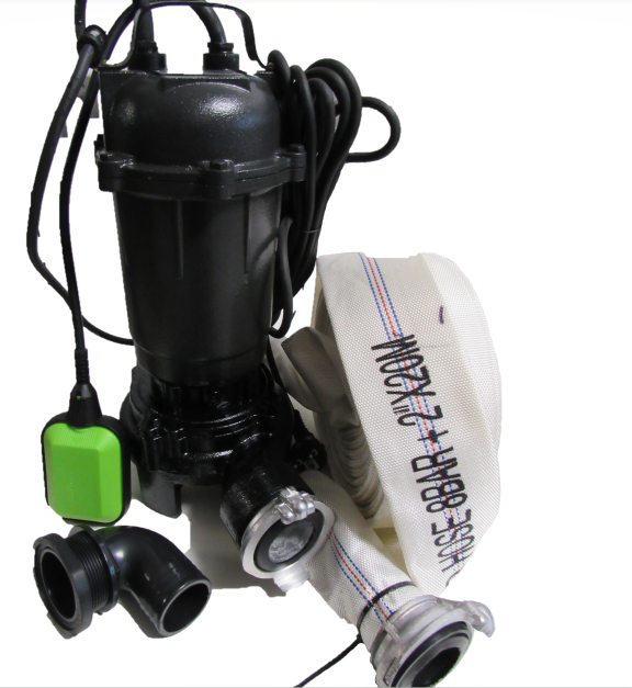 Насос із НІЖОМ Фекальний VOEVODA WQDN 17-12-2.2 кВт + рукав пожежний 20 м для каналізації + гайки, гарантія 3года, фото 1