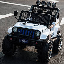 Дитячий електромобіль джип Jeep Wrangler M 3237EBLR-1 (MP3, SD, USB, мотори 4x45W, акум.12V7AH), фото 5