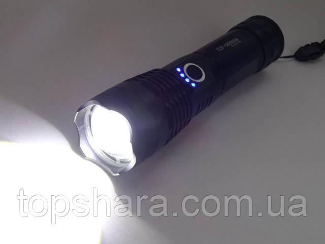 Фонарь Police X71-HP50, ЗУ micro USB, 1x26650/3xAAA, индикация заряда, zoom