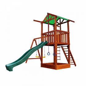 Дерев'яний дитячий спортивний комплекс із вежею для вулиці Babyland-2