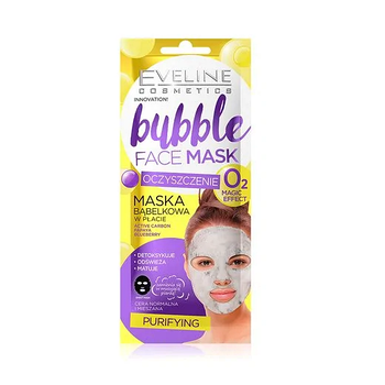 Тканинна маска для обличчя Eveline Cosmetics Очищаюча Бульбашкова 10 мл