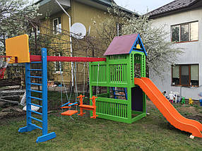 Дитячий ігровий комплекс для вулиці та дому з вежею та гіркою Тарзан