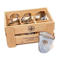 Набір 6 склянок п'яних гранованих оригінальних BST 520008 29х21х14 див. Застілля