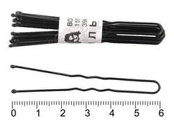Шпильки для волосся чорні, 6 см 1уп 10 шт.