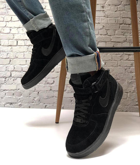 Nike Air Force 1 Mid Suede Black ID 604995723 2499 Prom.ua