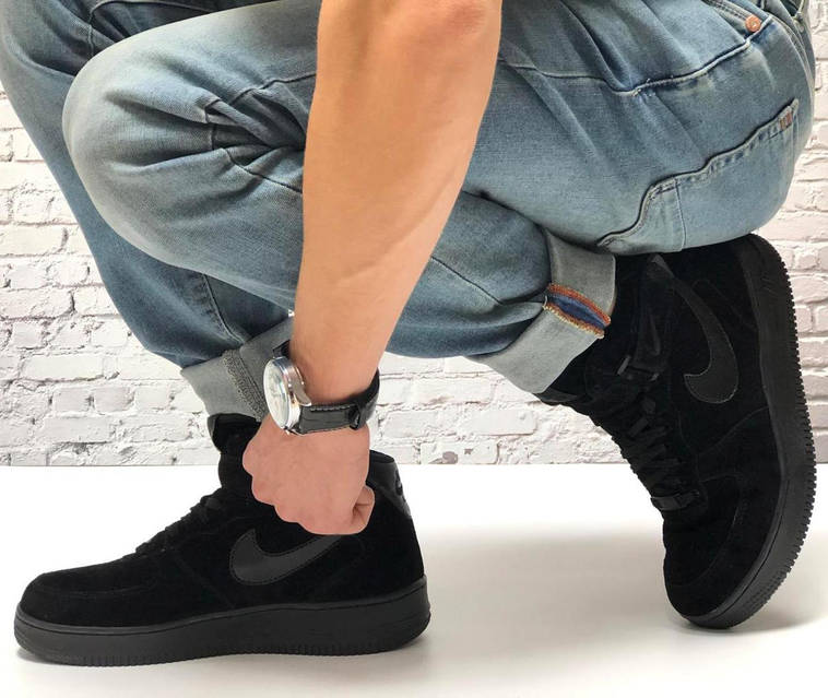 Nike Air Force 1 Mid Suede Black ID 604995723 2499 Prom.ua