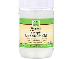Органічне кокосове масло NOW Organic Virgin Coconut Oil 591 мл, фото 2