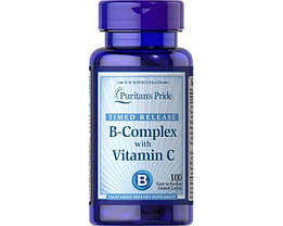 Комплекс вітамінів групи Б і С Puritan's Pride B-Complex with Vitamin C 100 таб, фото 2