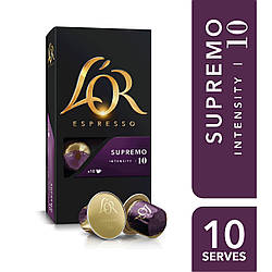 Nespresso капсули L'OR Espresso Supremo 10 (Неспресо) 10 шт. Франція.