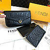 Жіночий шкіряний клатч Fendi Фенді, фото 5