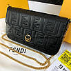 Жіночий шкіряний клатч Fendi Фенді, фото 3