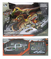 Іграшковий паркінг гараж з динозавром в коробці 42.5х32х11см