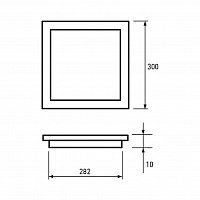 LED Світильник EUROLAMP квадратний Downlight 24W 4000K, фото 4