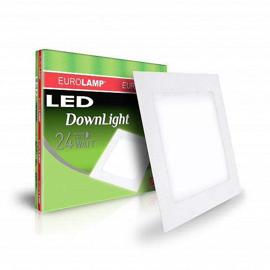 LED Світильник EUROLAMP квадратний Downlight 24W 4000K