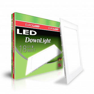 Светильник светодиодный встраиваемый EUROLAMP Downlight 18W 4000K (LED-DLS-18/4), фото 2
