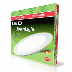 LED Світильник EUROLAMP круглий Downlight 18W 4000K, фото 3