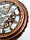 Масивний вінтажний настінний годинник під старовину в бронзовій оправі, фото 6