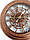 Масивний вінтажний настінний годинник під старовину в бронзовій оправі, фото 2