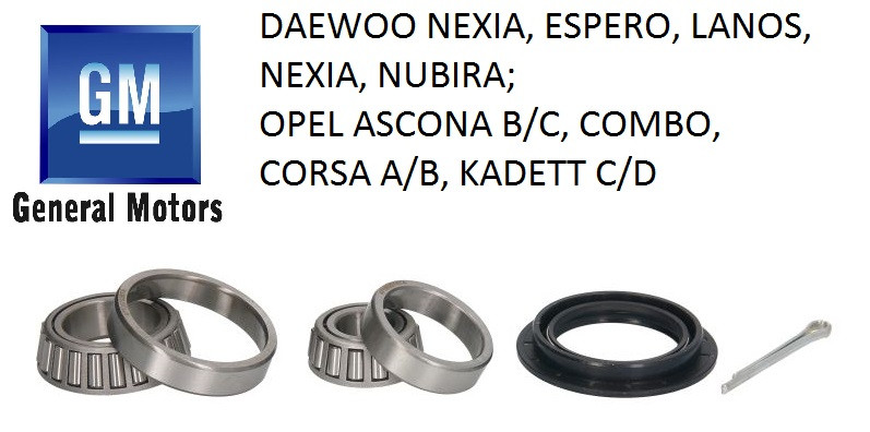 Ремкомплект задньої маточини DAEWOO NEXIA,ESPERO,LANOS,NUBIRA; OPEL ASCONA B/C,COMBO,CORSA A/B,KADETT C/D