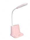 Розумна настільна світлодіодна лампа 3в1 з вбудованим акумулятором і PowerBank рожева, фото 3