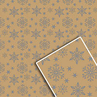 Новорічна подарункова крафт папір з принтом "Сніжинки" , (539К)