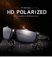 Солнцезащитные очки HD Polarized UV400 черные линзы,черная оправа.