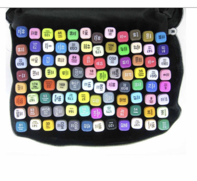 Скетч маркери SketchMarker Sultani Future двосторонні для паперу набір 96 шт., фото 1