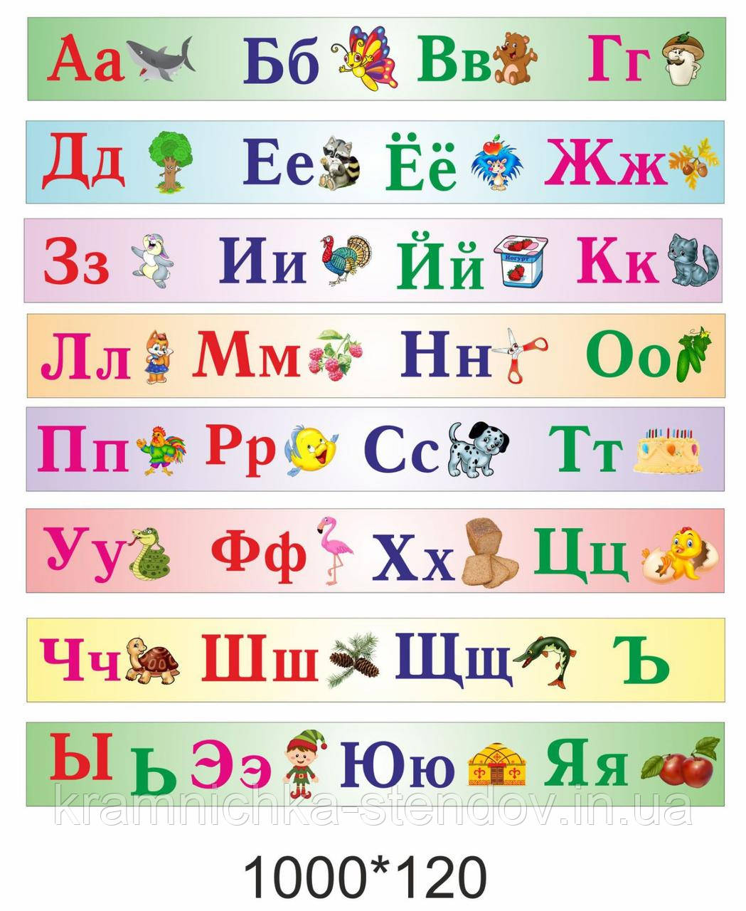 Декоративна наклейка на сходинки "Руський алфавіт", фото 1