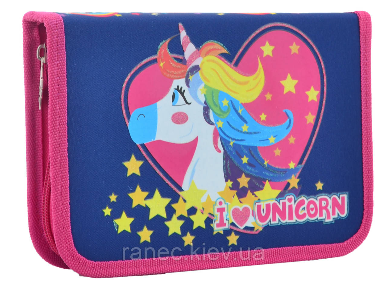 Пенал YES твердий одинарний Unicorn 531787