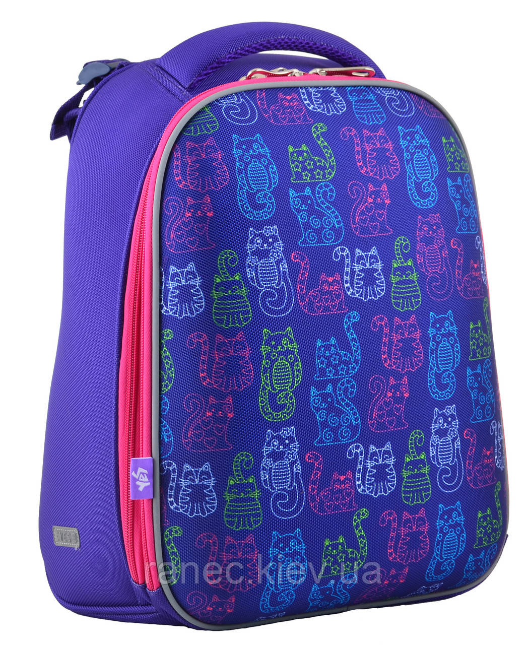 Ранець каркасний YES Н-12 Shelbу Kotomaniya blue 554486 38*29*15 см