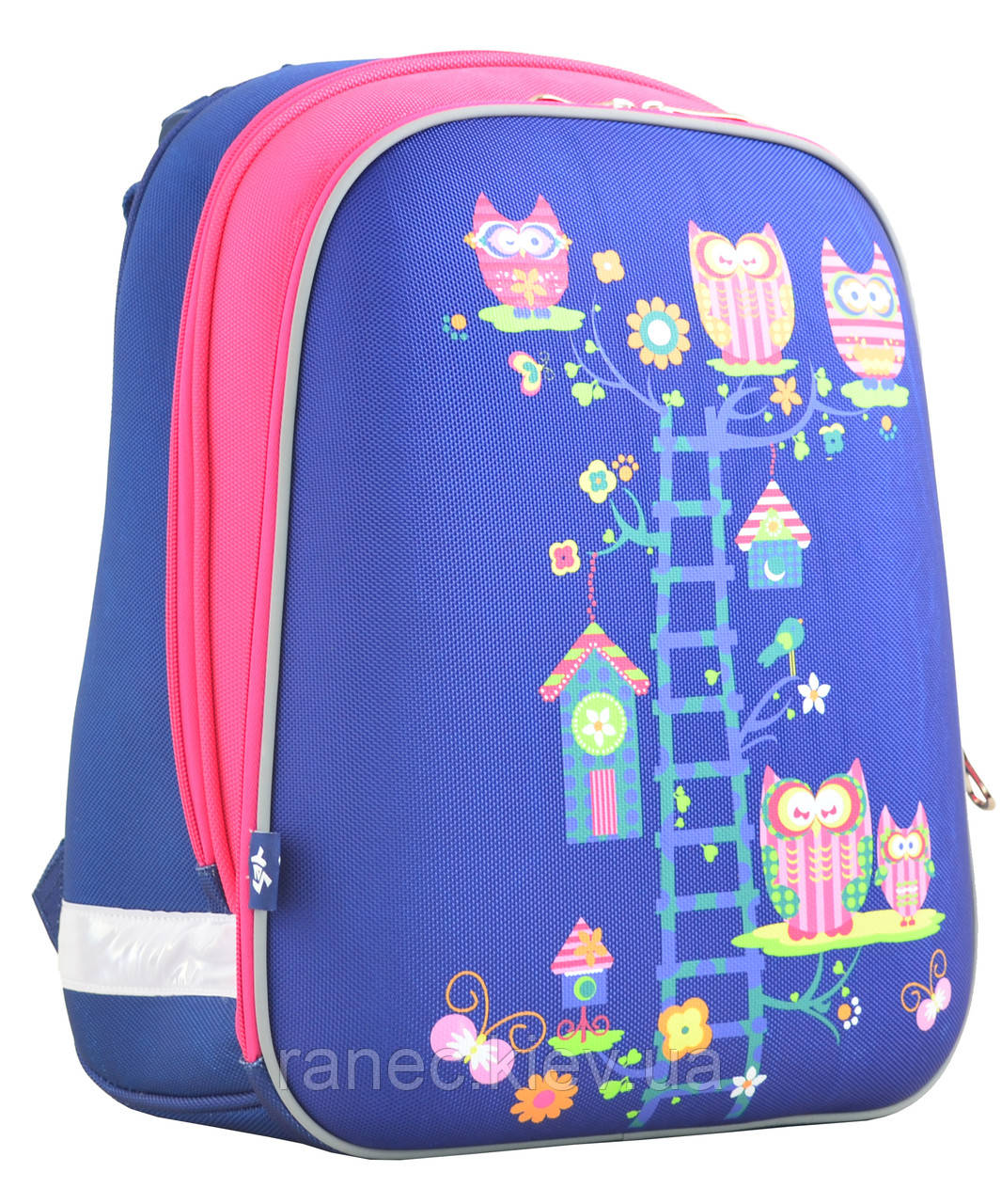 Рюкзак шкільний ортопедичний каркасний YES Н-12 Owl blue 554495 для дівчинки