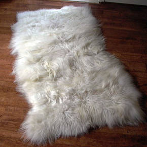 Килим з 3-х овечих шкур з довгою шерстю, фото 2