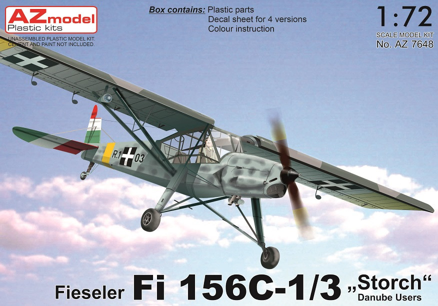 Пластикова модель 1/72 AZ model 7648 Німецький літак Fi 156C-1/3 “Storch” Danube Users